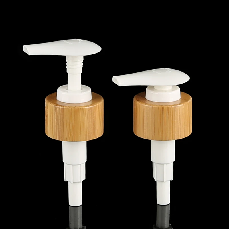 24/410 water transfer print cap wooden look deco  lotion pump 28/410 shampoo pump