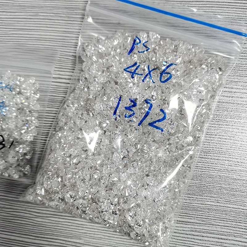 0.7mm-3mm Man-Made DEF China Lab-Grown Diamonds HPHT CVD Loose Gemstones Created Melees
