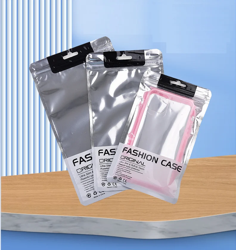 Independent Clear Paper Packaging bag For iPhone Vivo OPPO Samsung Mobile Phone Case