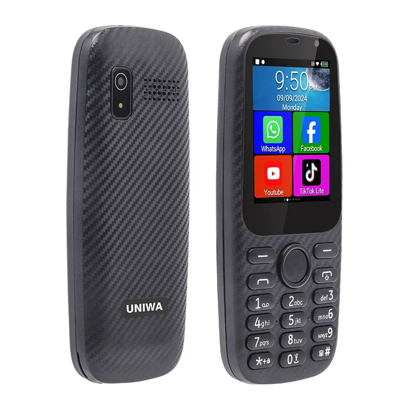 UNIWA A2408 2.4 Inch 1900mAh Battery Quad Core 4G Android Keypad Feature Phone