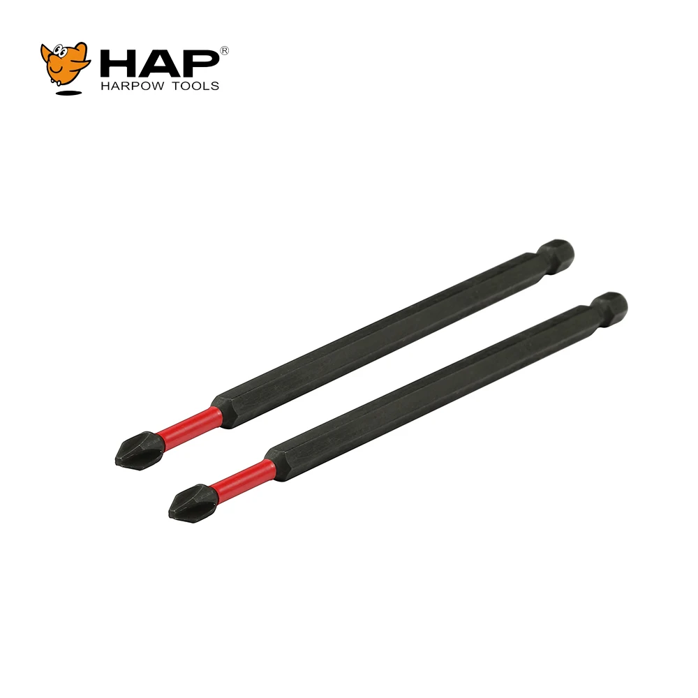 Harpow SK2 Ph2 Hex shank Impact Long Screwdriver Bit black Screw Driver bits
