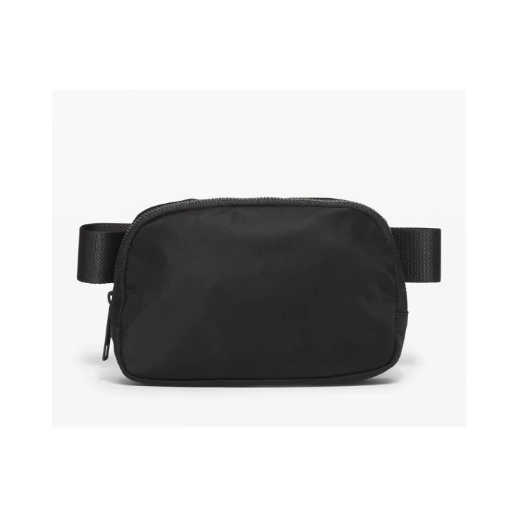 High Quality Wholesale customization Black Polyester Single Zipper Crossbody Bag