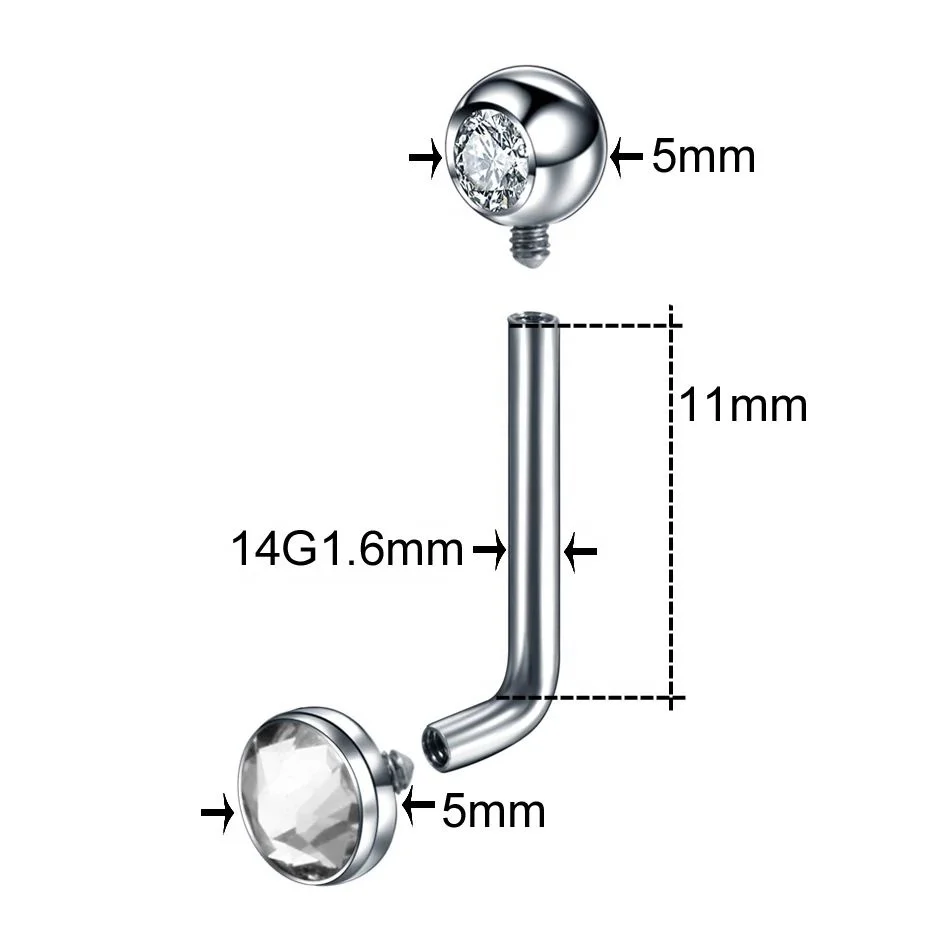 Lotus G23 Titanium Crystal Gem Sexy Vagina Piercings Genital Piercing VCH Piercing  Belly Jewelry