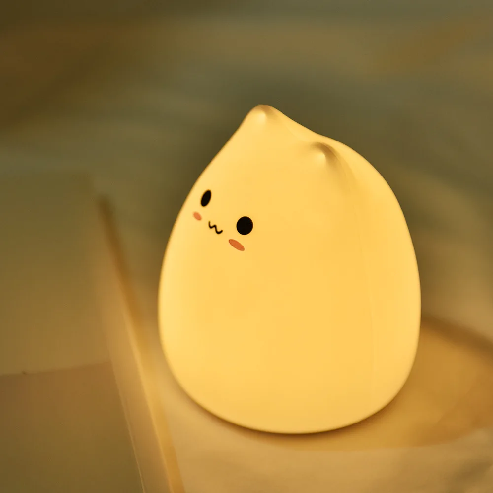Eye-care Led Squishy Animal Night Lamp Auto off Usb Charging Kids Reading Lamp for Bedroom Living Room Decoration