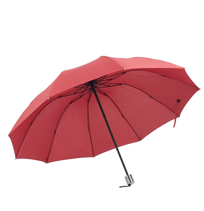 Manufacturer wholesale umbrella customized packing three-folding pongee umbrella