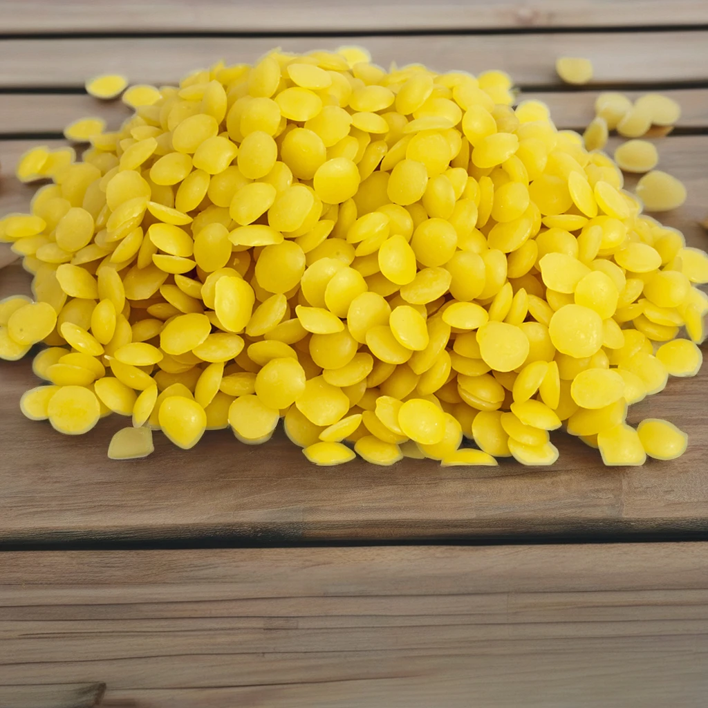 Wholesale Organic Beeswax Scented Wooden Wick Votive Candle Making Raw Bee Pellet Wax Supplier