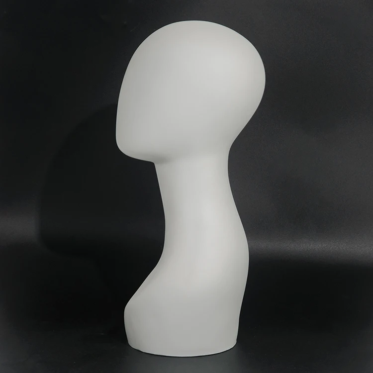 HUAYANG High Quality egg no Face white Black Faceless Mannequin Head for Hat