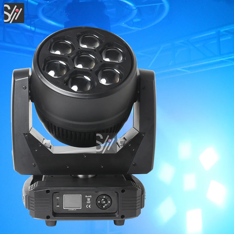350w Beam&Zoom Function Color Mixed LED Moving Head 7x40W Bees Eyes Zoom  Effect Party Lighting DJ Disco Stage Effect Equipment
