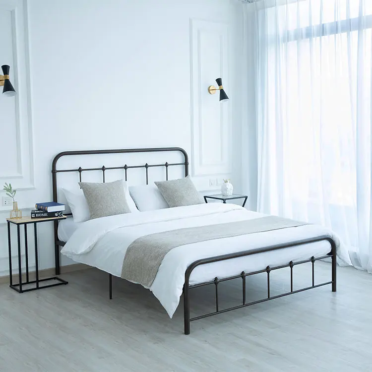 Hot Sale Double Metal Bed Design Raised Garden Bed Loft Modern Fashion Bed