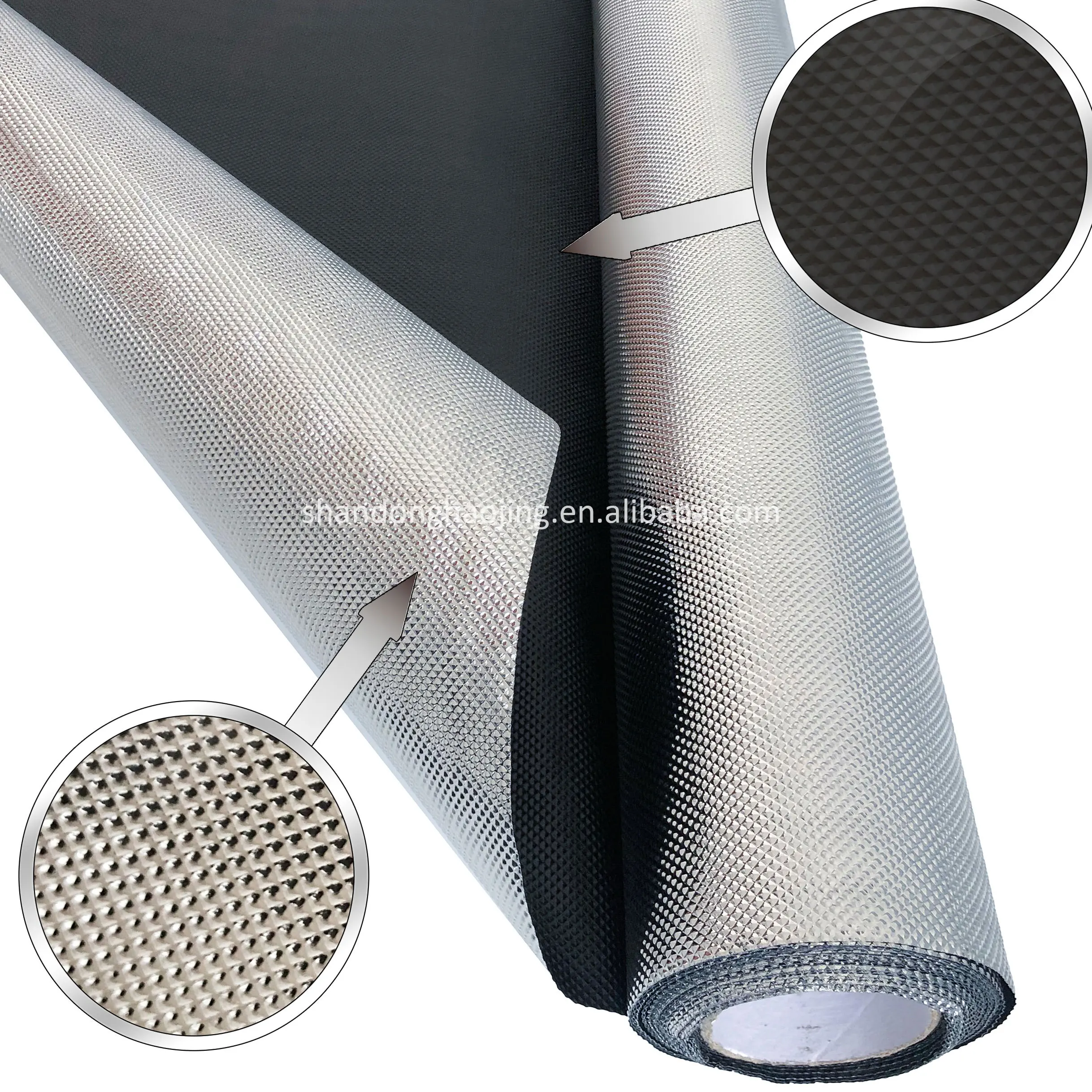 OEM highly reflective material 6mil diamond foil mylar on black or white plastic film for hydroponic greenhouse plants