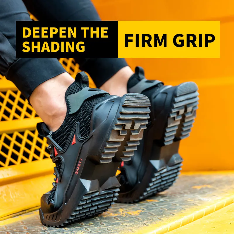 High Quality Breathable Work Industrial Steel Toe Light Weight Sport Mesh Men Brand Road Mate Safety Shoes