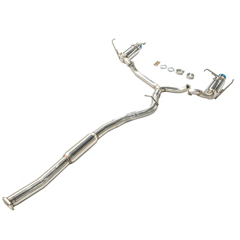 Catback Exhaust For 2008-2014 Subaru Impreza WRX STI Stainless Steel System Quad Burnt Tip