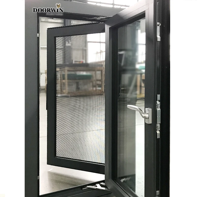 Doorwin высококачественное серое алюминиевое окно для дома створчатое выдвижное