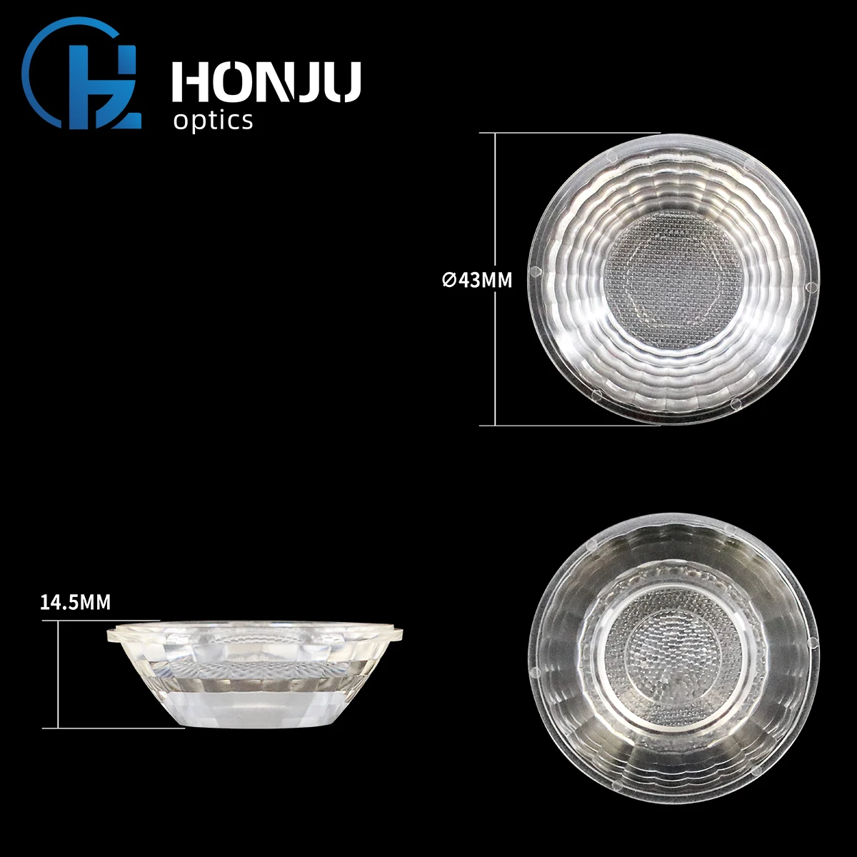 Small Round Reflectors for Indoor Hotel Cob LED Wall Washer Lens PMMA PC Ceiling Track Application Lamp Accessories
