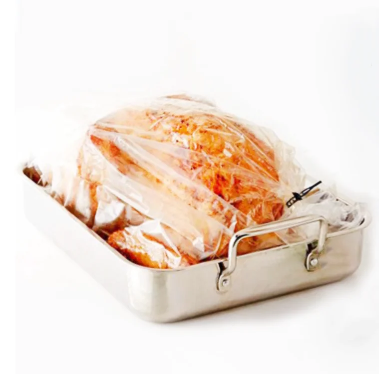 18x24 inches 1 Mil Clear Nylon Plastic Turkey Oven Bag Flat Open Poly Bags Great for Proving Bread, Dough, Storage