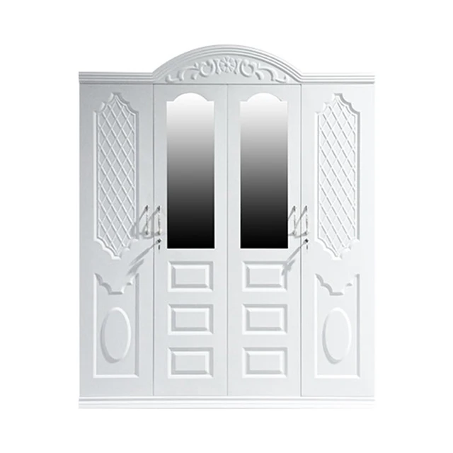 Armarios Roperos Indonesia hot sell 2 3 4 door steel Embossed Wardrobe storage locker Metal Bedroom Clothes Cabinets with safe