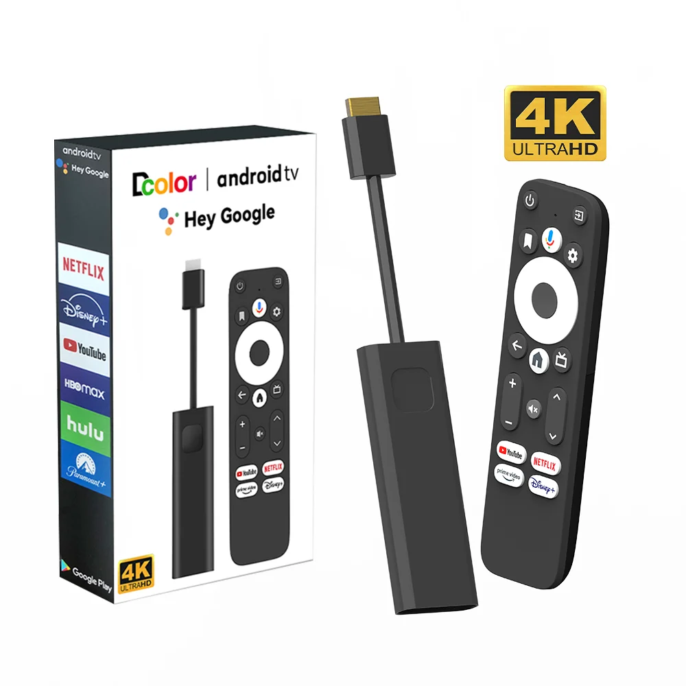 Factory price  GD1 4K Smart TV Stick android 11 2.4g 5g Amlogic S905Y4 2GB 16GB Quad Core BT 5.0 Google Certified Stick tv box