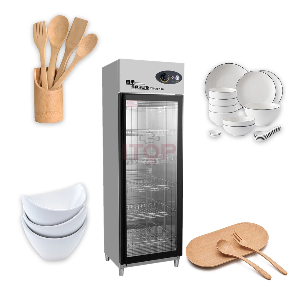 430L  UV Ozone commercial dish disinfecting cabinet Vertical Multi function Sterilizer Steam Circulation Disinfection Cabinet