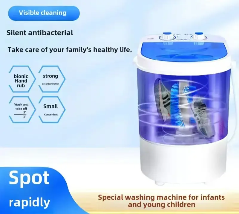 Integrated Household Semi-Automatic Front-Load Shoe Washer Multifunctional Top Loading Cars RVs Hotels Electric Plastic US Used