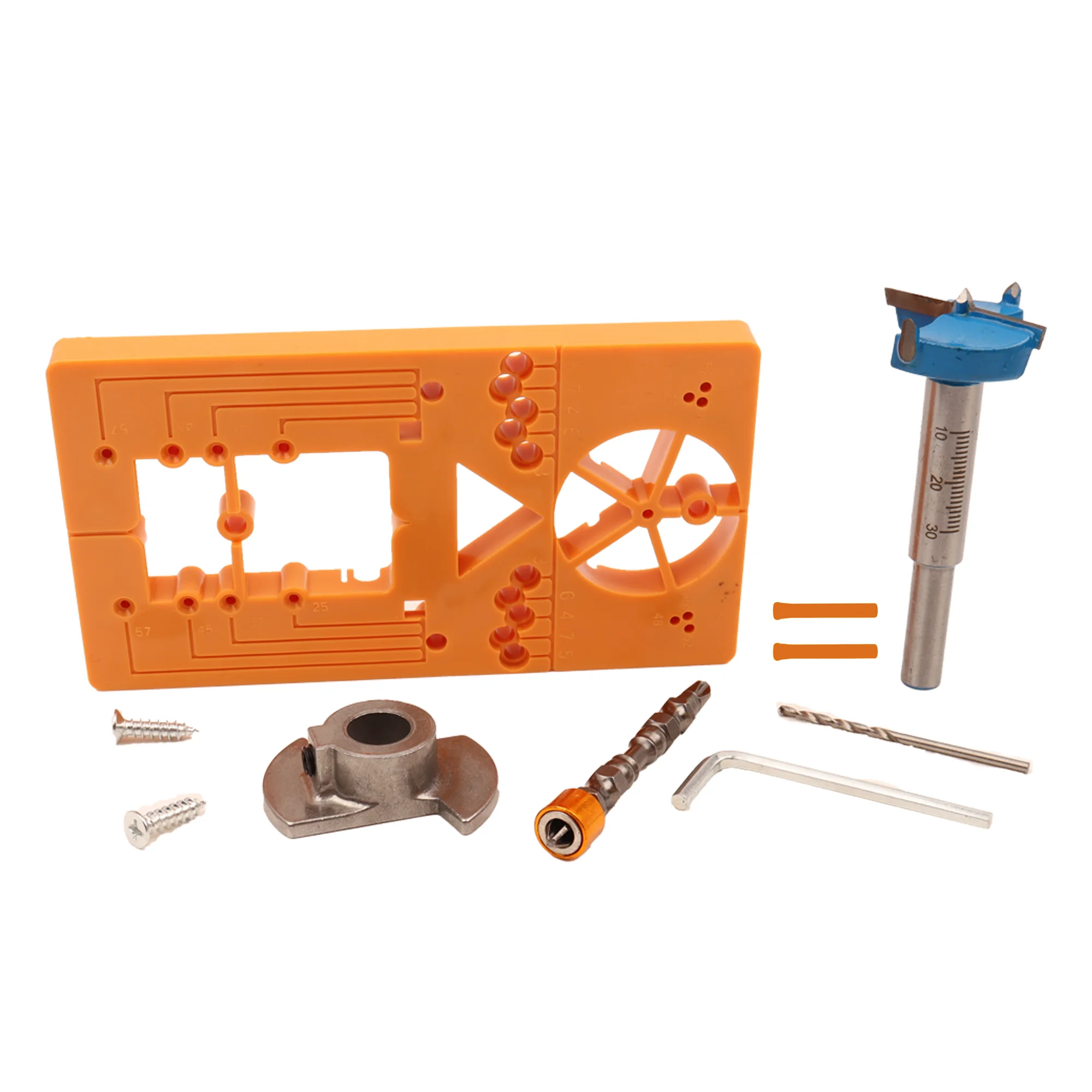 35mm Concealed Hinge Clamp Set Hole Guide and Punch Locator for Easy Hinge Saw Installation