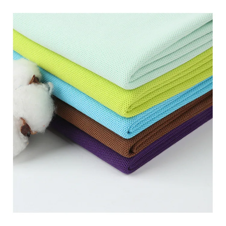 Widely Used Superior Quality Comfortable Cotton Fabric 185Gsm Pique Mesh Clothing Fabric