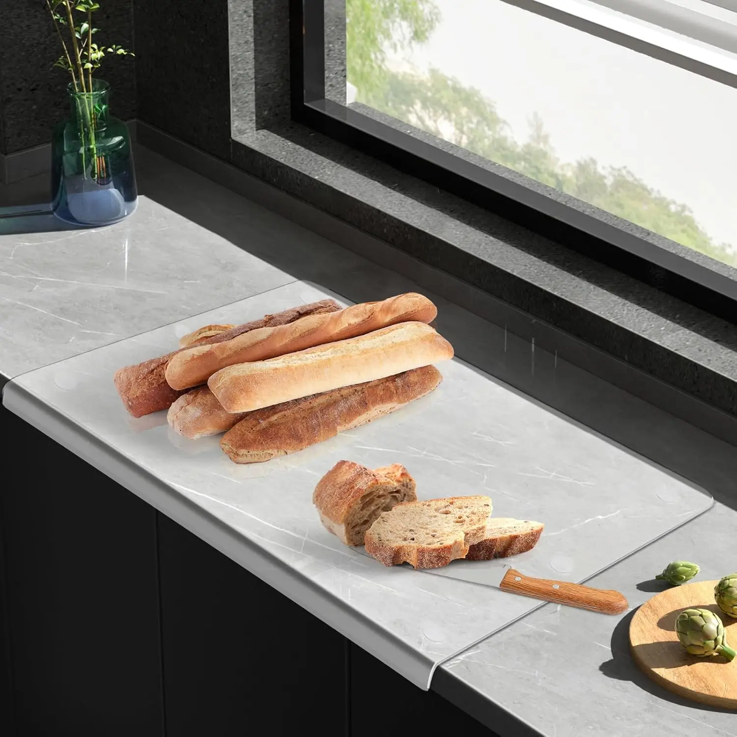 Rectangle Food Cutting Board Acrylic Transparent Vegetable Chopping Board Non-stick Non-slip Easy To Clean Kitchen Accessories