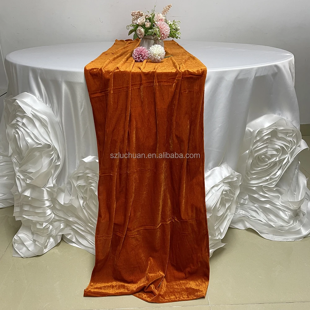 Wholesale dark green wedding custom table runner velvet runner turkish table runner christmas tablecloth