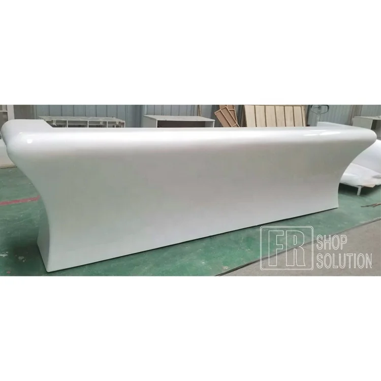 Профессиональный поставщик хорошее качество Изогнутые современный стол регистрации для продажи