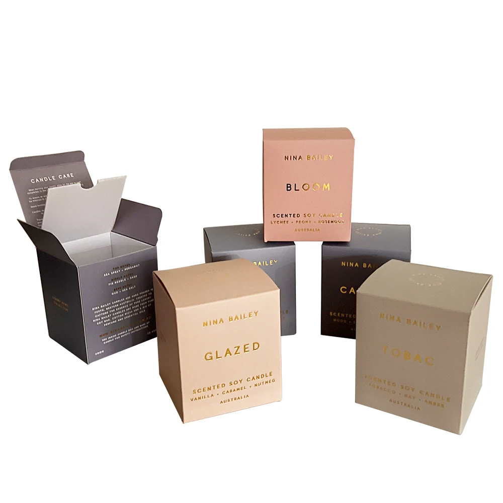 custom candles box with logo wholesale packaging cardboard candle jars with lid and boxes packaging