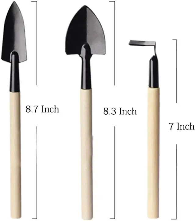 Peaktop  Mini Gardening Tools, 3pcs Portable Garden Hand Tools Set