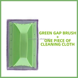 Multifunctional 2 in 1 Plastic Adjustable Window Glass Cleaning Wiper Set Household Cleaner Brush Tool for Window Gap