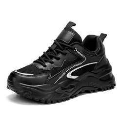 Fashion Sneakers Running Sport Shoe mesh Thick Sole Clunky Sneaker casual Dad elevator shoes for Women and Ladies