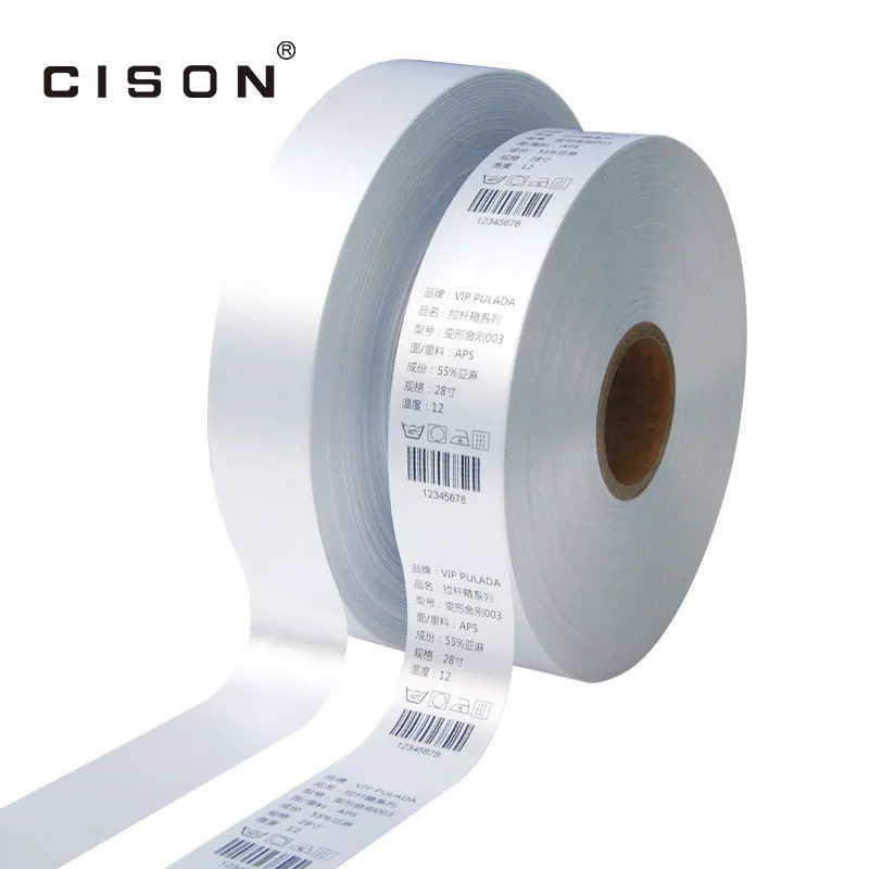 Satin ribbon wholesale fabrics for clothing wash care label ribbon fabrics materials 20mm 30mm 40mm 50mm 60mm 70mm OEM