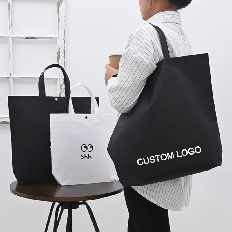 Wholesale custom LOGO fashion thickened gift bags clothes environmental protection bags non-woven shopping bags