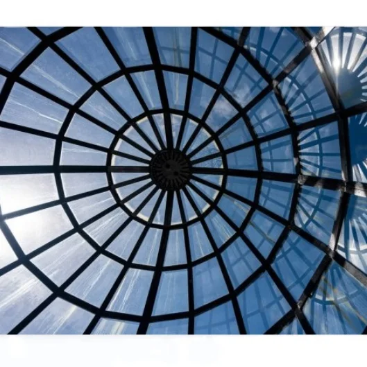 High Quality  Low Cost Large Span Steel Frame Dome Roof Glass Ceiling Dome Glass Dome Skylight Building