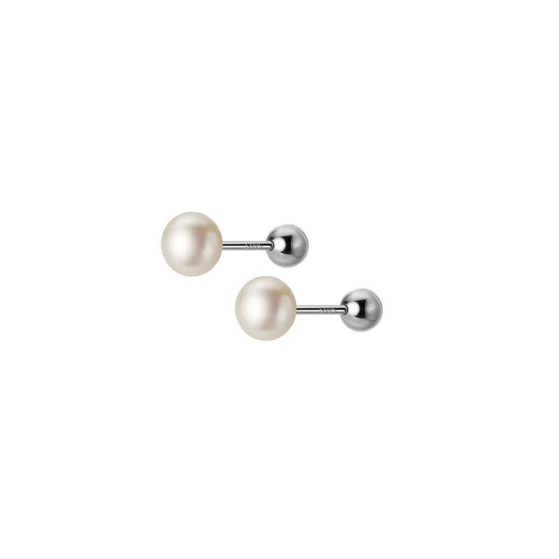 Irregular Women 18K Gold Plated Real Natural 925 Sterling Silver Stud Drop Hoop Fine Jewelry Freshwater Baroque Pearl Earrings