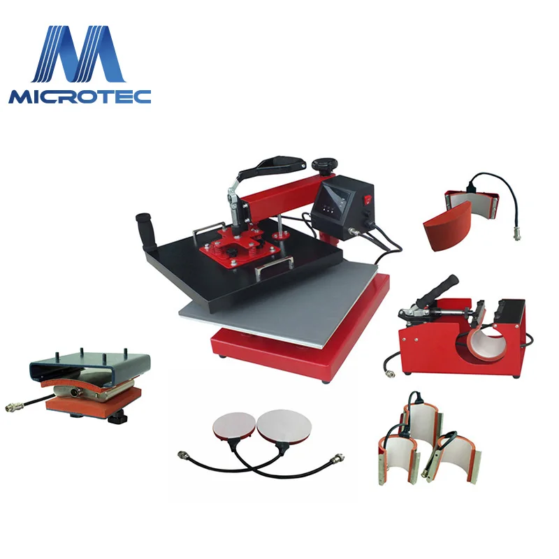 Microtec heat press Multi-functional combo sublimation press 8 in 1 heat transfer machine combo heat press machine