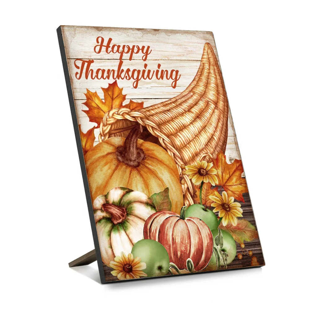 custom vintage harvest pumpkin fruit wood sign fall autumn decor wooden craft home decor wall art