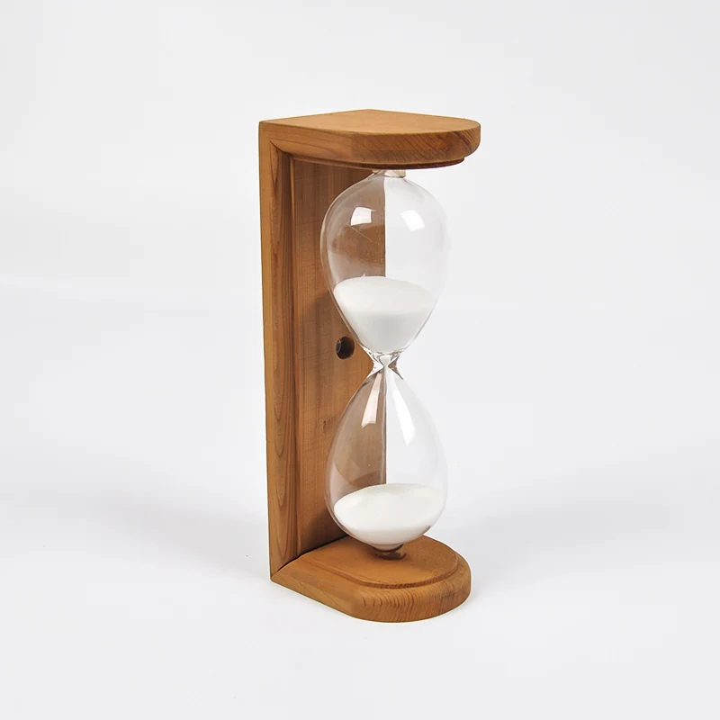 15-Minute Wooden Sauna Accessory: Hourglass Sand Timer