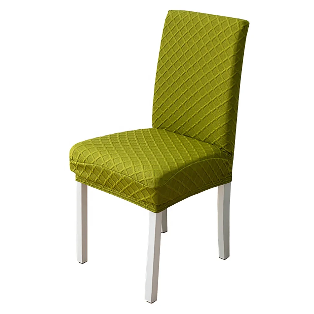 Jacquard Spandex Stretch Home Chair Cover Dining Chair Cover Grey Color