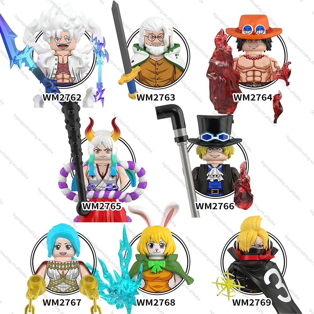 LEGUOGUO Anime Luffy Ace Boa Hancock Sanji juguetes mini toys building blocks sets Toys for kids WM6187-WM6190