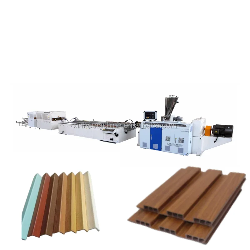 PVC  panel production equipment wpc wood plastic machine  wpc decking production line