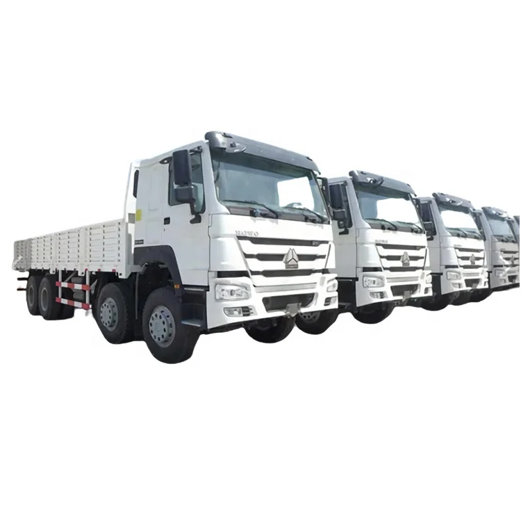 8X4 HOWO single cabin Lorry Trucks wagon 8M 8X4 Cargo tray body Diesel Engine 9-speed heavy duty dry goods 9-speed gear box
