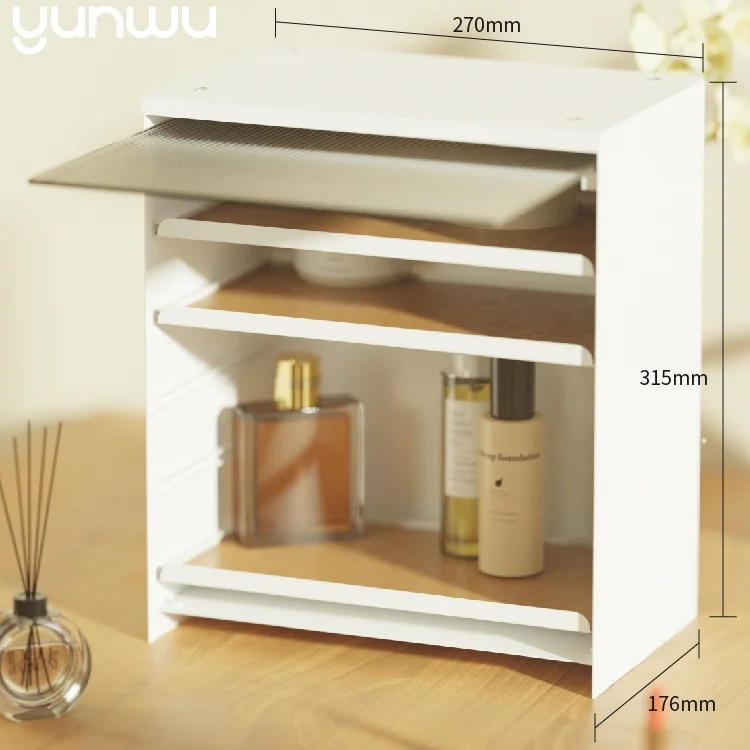 Large Capacity Desktop Dresser Organizer with Lid Household Toiletries Storage Box for Masks Face Use