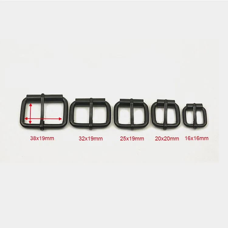 DWDP Black 15mm 25mm 32mm Single Needle Rollers Heel Rod Pin Belt Buckle