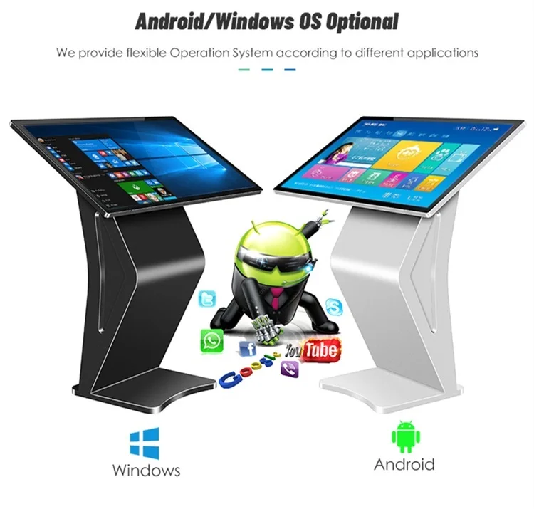 digital signage and display hd videos Advertising Kiosks advertising player standing touch screen display