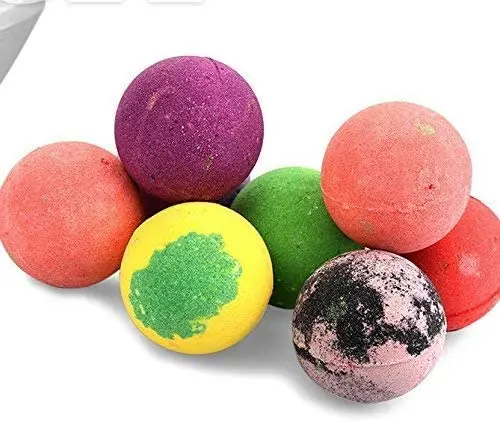 OEM Hot Sell Natural Ingredient Rainbow Multicolor Bubble Molds Rainbow BathBombs With Logo Bath Bombs Set Organic
