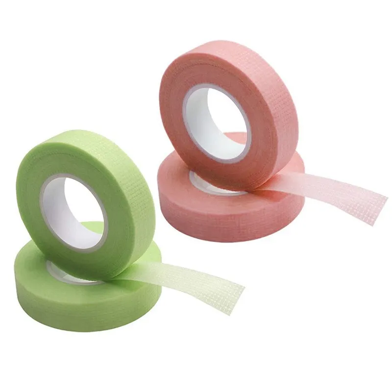 Breathable Lash Adhesive Tape Medical Micropore Fabric Color Eyelash Extension Tape Pink Sensitive Silicon Gel Lash Tape