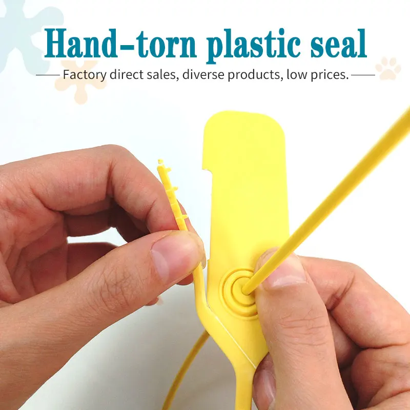 China Factory Customized Printing Logo Security Plastic Seals Numbered Tamper Tags Disposable Safety Plastic Security Seal Tag