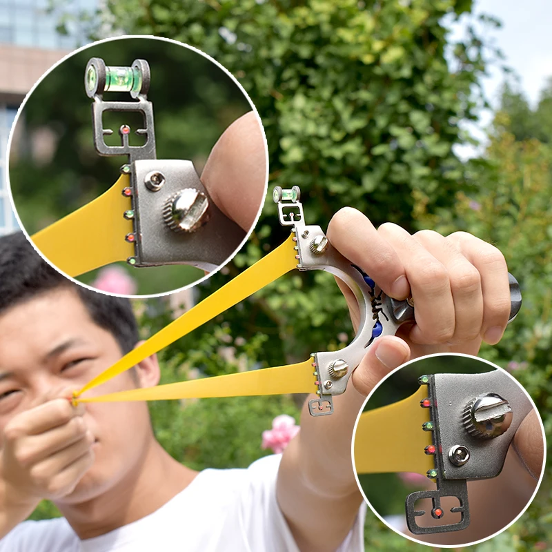 PIAOYU horizontal sight patch dark gray handle professional precision shooting archery shooting hunting metal slingshot